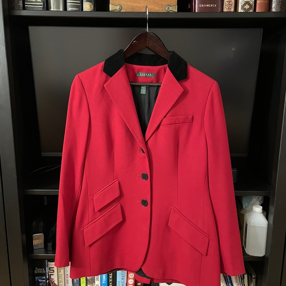 Red Lauren Ralph Lauren Wool Blend Jacket